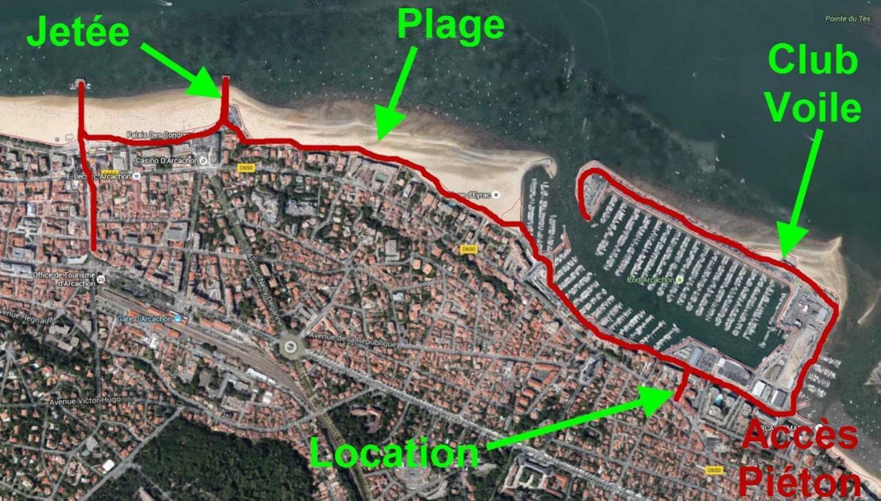 Les Pieds Dans L'Eau Lägenhet Arcachon Exteriör bild